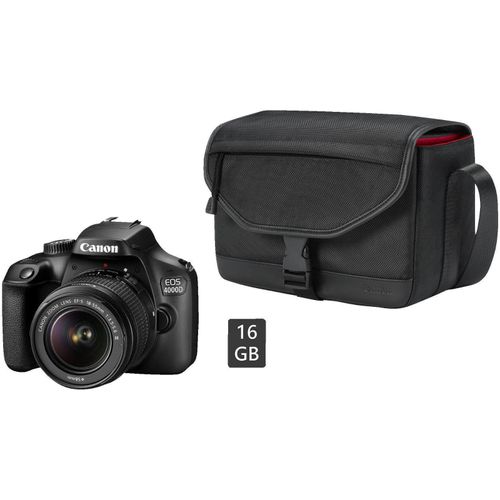 CANON EOS 4000D Kit Spiegelreflexkamera 18-55 mm Objektiv inkl. Tasche, Speicherkarte