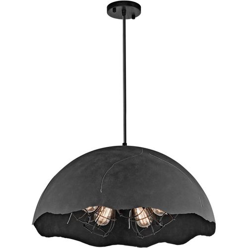 Elstead Fracture Hängeleuchte E27 5-fach Verwittertes Zink