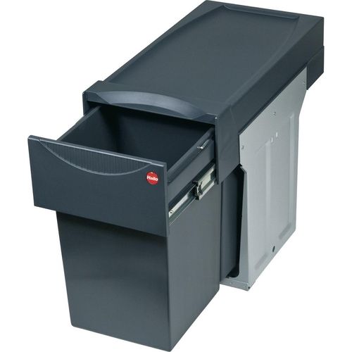 Einbauabfallsammler Mülleimer Hailo 3666101 Auszugssystemabfallsammler Auszugssystemabfalleimer AbfallsystemBehälter Abfallsammler Einbauschrank AS Tandem 2x15 Liter grau