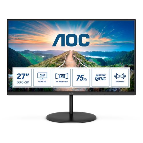 AOC Q27V4EA, LED-Monitor, (QHD, IPS, 75 Hz, Adaptive-Sync)
