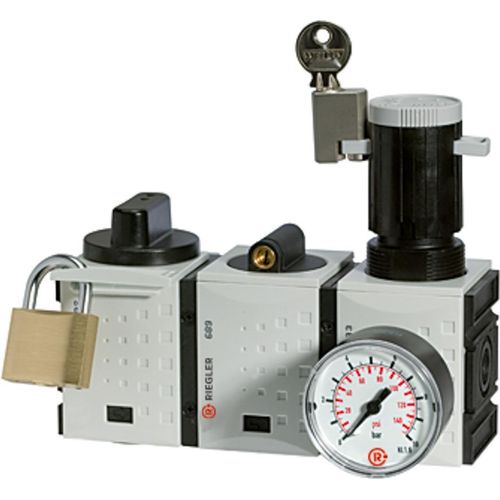 Riegler Wartungsstation SAFETY »FUTURA«, KH-AV-DR, BG 2, G 3/8, 2,5-8 bar