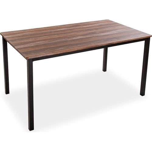 Versa Amaia Esstisch für Küche, Terrasse, Garten oder Esszimmer, Maßnahmen (H x L x B) 76 x 80 x 140 cm, Holz und Metall, Farbe: Schwarz
