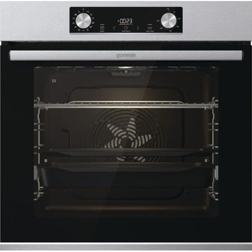 Gorenje BPS6737E14X Einbau-Backofen Multifunktion, 77 Liter,Pyroclean Selbstreinigung, Airfry, Pizza-Funktion, Auftaufuktion, Edelstahl