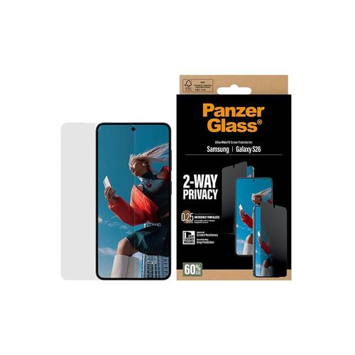 PanzerGlass 2-Way Privacy Screen Protector Samsung Galaxy S26 | Ultra-Wide Fit w. EasyAligner