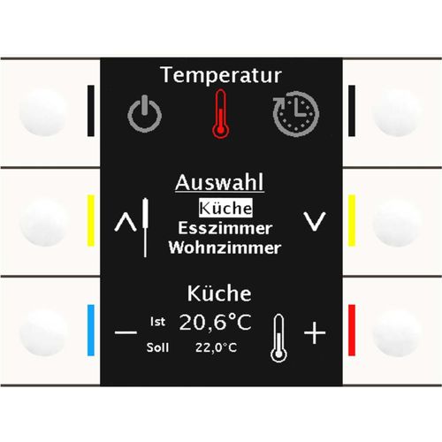 MDT technologies Bedienzentrale Smart 86 Farbdisplay rws/glän BE-BZS86.01