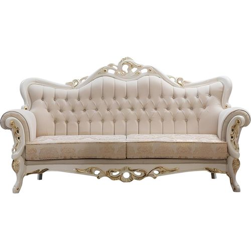 Sofa 3 Sitzer Stoff Dreisitzer Sofas Luxus Wohnzimmer Barock Stil Couch Barock