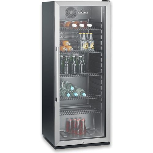 SEVERIN Flaschenkühlschrank () FKS 8841 aus Edelstahl, schwarz Kühlschrank Flaschenkühlschrank Getränkekühlschrank