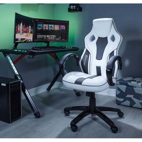 Maverick - Ergonomic Highback Gaming Chair - White/Black