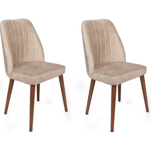 Skye Decor, Alfa-464 V2, Stuhlset (2 Stück), Creme, 100 % METALL, 50 x 49 x 90 cm