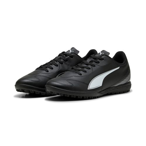 Fußballschuh PUMA "VITORIA II TT", Herren, Gr. 45, schwarz-weiß (puma schwarz, puma weiß), Synthetik, Schuhe Fußballschuh, für synthetische Hartplätze, mit Schnürverschluss
