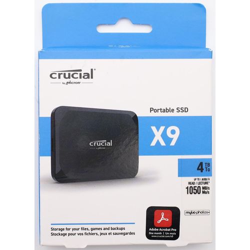 Crucial X9 Portable SSD 4TB USB-C 3.1 Solid State Drive externer Datenträger