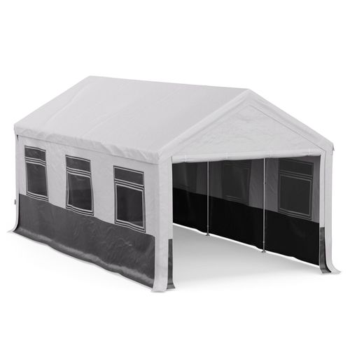 Blumfeldt Partyzelt - 6x3m, Festzelt mit Seitenwänden, Wetterfestes Gewebe, Stabiles Stahlrahmen, Einfache Montage, Ideal für Gartenpartys, BBQs & Events