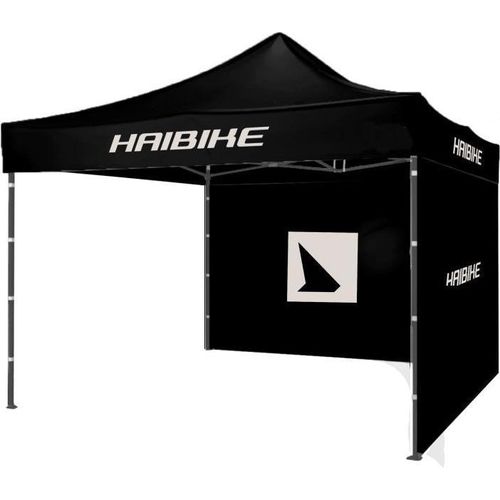 Zelt HAIBIKE inkl. 2 Seitenwände schwarz, 3x3m, mit Transporttasche