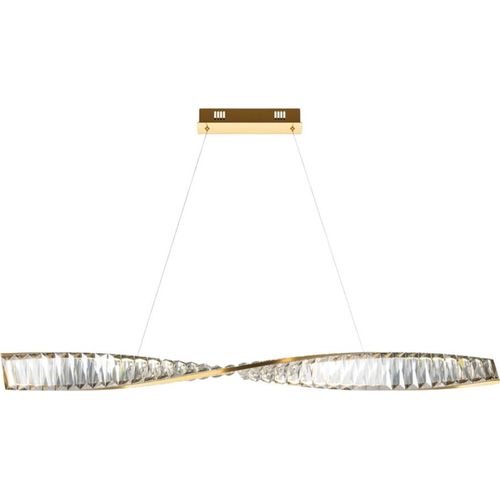 Gold Kristall horizontale Pendelleuchte 100 cm Krone LED 27W Maytoni