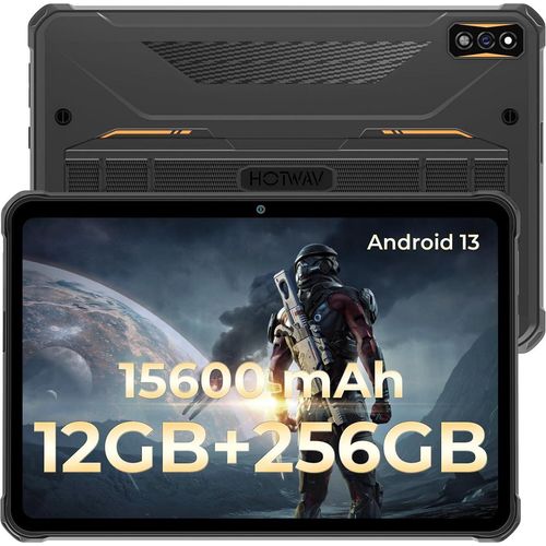 Tablet 10.1 Zoll HD+, 12GB(6GB+6GB) RAM+256GB ROM(2TB Erweiterbar) 15600mAh Akku Octa-Core Tablet Android 13, 16MP Kamera IP68 Wasserdicht Tablet PC