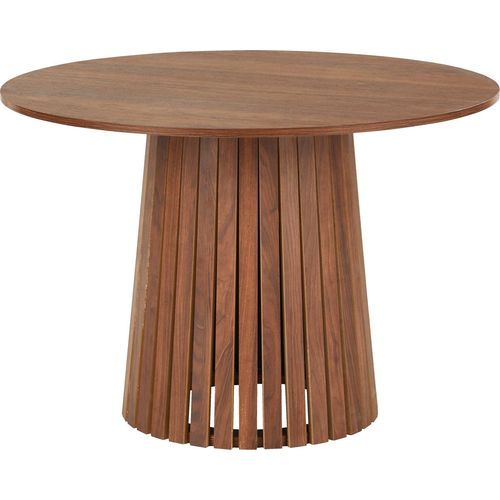 Runder Esstisch 110cm aus dunklem Holz LIV