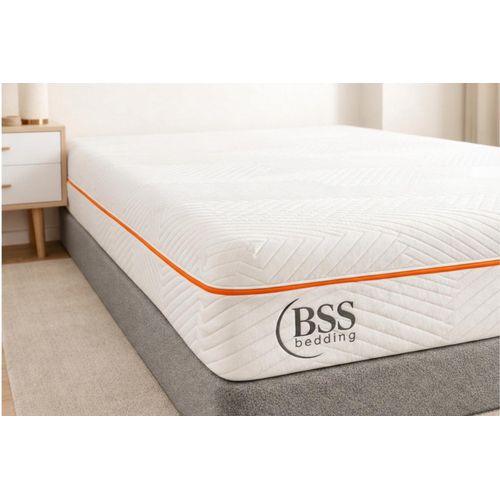 Kaltschaummatratze 140x200 cm, Ergonomische 7 Komfortzonen Matratze, Relax Ergonomischer Schlaf, Doppelt Gewebt, Höhe 22cm, BSS Bedding Elite Matratze