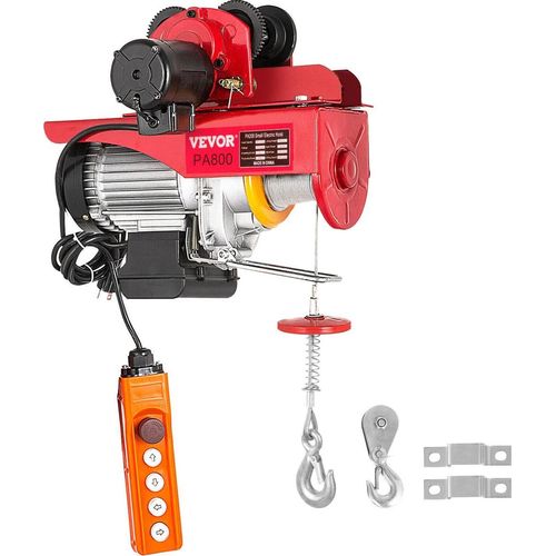 800 kg/1700 lbs Elektrische Laufkatze 1300 W Elektrische Hebevorrichtung Doppelte 12 m/40 ft, Elektrische Hebevorrichtung Elektrischer Gabelstapler Stahlpalettenhalter Hebel Garagenhebevorrichtung