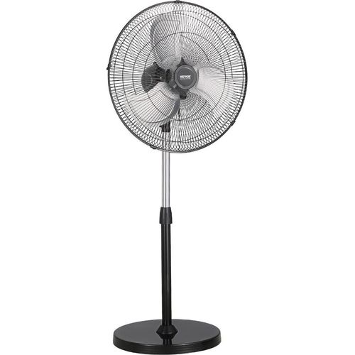 20-Zoll-Industrie-Standventilator mit 3 Geschwindigkeitsstufen, oszillierend, höhenverstellbar