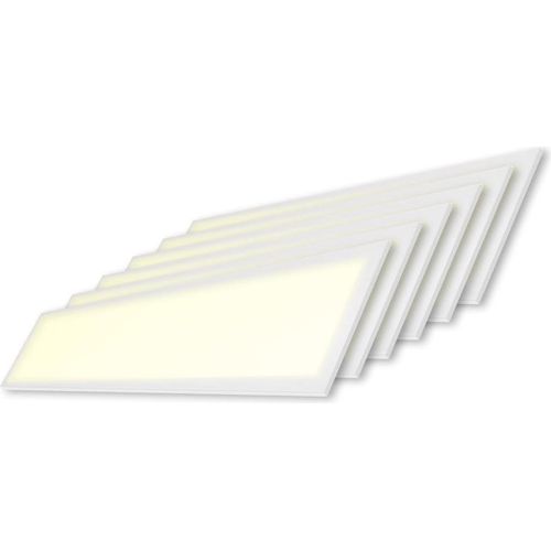 hoftronic LED-Panel 36W 4860lm 3000K UGR22 Weiß 120x30 cm 6er Set
