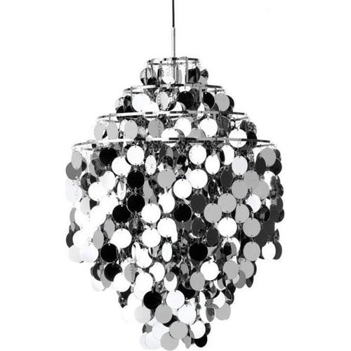 Verpan Fun 0DA Pendelleuchte - Chrom - einzigartiges Design für Wohnzimmer, Küche und Schlafzimmer