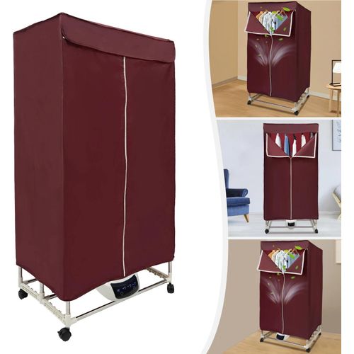 Wäschetrockner - Elektrischer Trockenschrank - PTC 5-Schicht-Heizung - 1200–1500 W - 30 kg Belastbarkeit - 60–70 °C - Timer 60–240 Min - IPX1