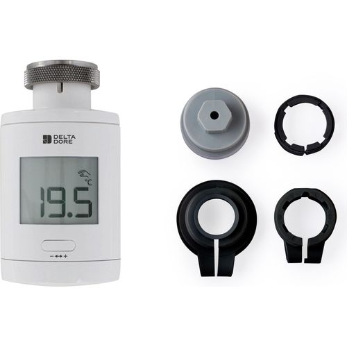 Thermostat Kopf TRV 1.0, Delta Dore, Inklusive Adapter, Smart Heizung, Programmierbar, Sprachsteuerung