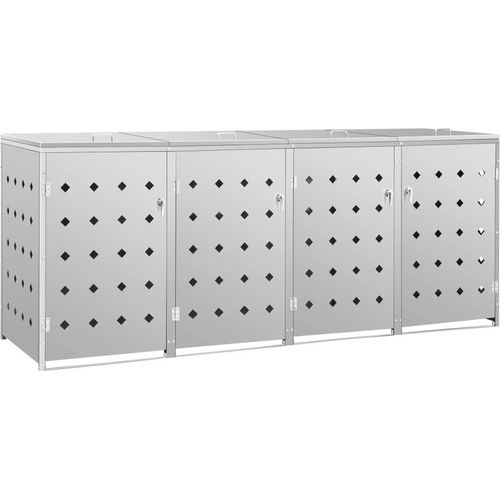 Mülltonnenbox für 4 Tonnen 240 L Edelstahl