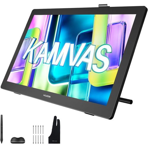 Huion Kamvas 22 (Gen 3) 2,5K 90Hz QHD Grafiktablett mit Display, 16.384 Stiftdruck PenTech 4.0 Stylus, 99% sRGB & E