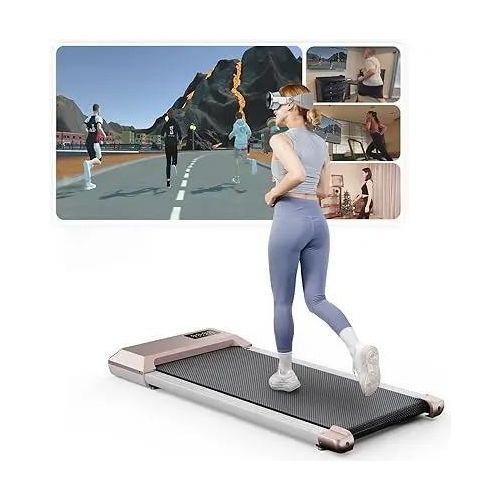 Übungslaufband, kompaktes Design, KI-Trainingsfunktionen, Rosa