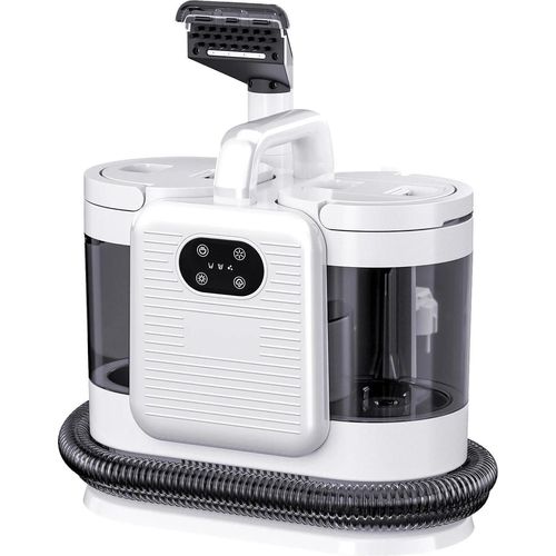 Dampfreiniger - Handdampfreiniger - 1650 W - 15 kPa Saugkraft - Heißdampf - Sprühbürste - Für Sofa, Teppich, Auto-Innenraum - 220 V EU-Stecker - Weiß