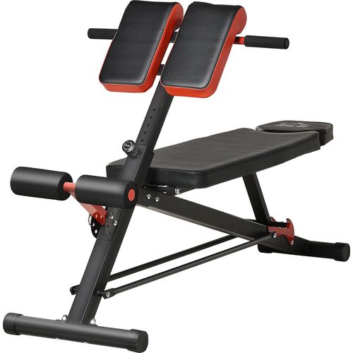 Hantelbank Fitnessbank Schrägbank Multifunktion Bauchtrainer Verstellbar Stahl Schwarz 64 x 146 x 73,5-85 cm