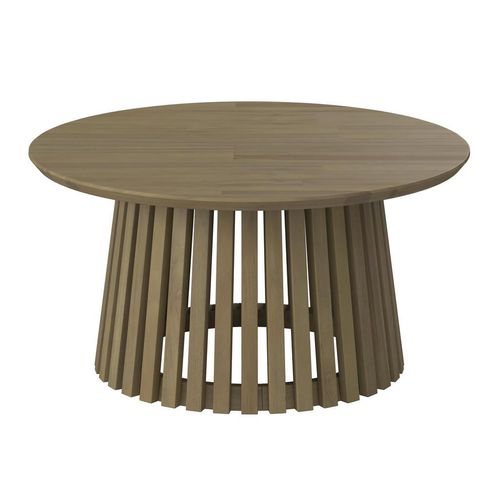 Ambia Garden Gartenbeistelltisch, Akazie, Holz, Akazie, Schichtholz, rund, rund, 80x40x80 cm, Gartenmöbel, Gartentische, Beistelltische outdoor