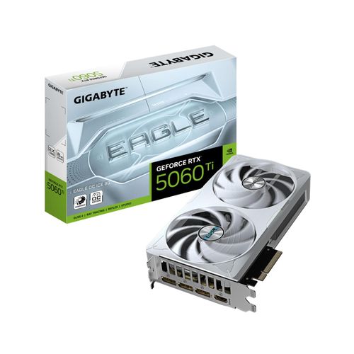 GIGABYTE Grafikkarte "GeForce RTX 5060 Ti EAGLE OC ICE 8G Grafikkarte – 8 GB GDDR7, 128 Bit", ohne farbbezeichnung, Grafikkarten