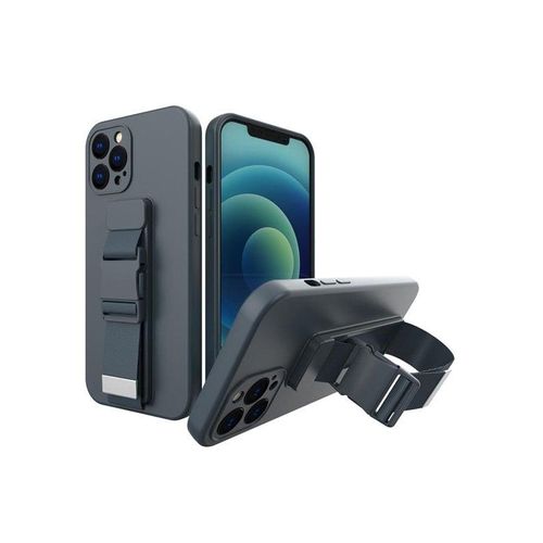 Hurtel Rope Case Gel Case with a Chain lanyard Bag lanyard Xiaomi Poco X3 NFC Navy Blue