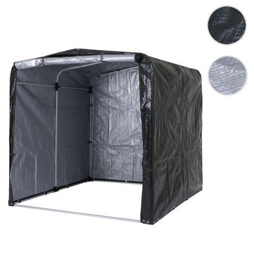 Mendler Fahrradgarage HWC-N61, Foliengarage Aufbewahrungsgarage Garagenzelt, Alu UV-Schutz wasserfest, 201x2 107450+0