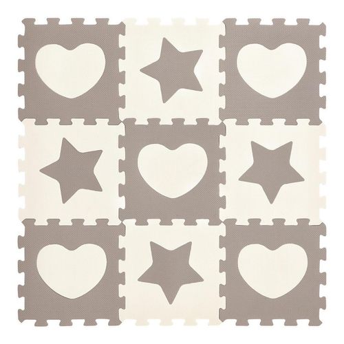 My Baby Lou Bodenpuzzle , Grau, Weiss , Kunststoff , 32x1x32 cm , BPA-frei , Baby- und Kindermöbel, Babyzimmer, Kinderzimmer Deko
