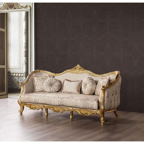 Luxus Couch Klassischer Dreisitzer Sofa Couchen Möbel Einrichtung Stoff Sofa