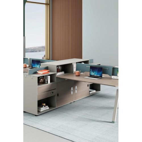 Teambürotisch Tisch Schreibtisch Co Working Gemeinschaftsschreibtisch 4 Personen