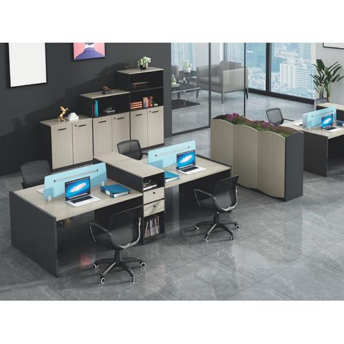 Schreibtisch Co-Working-Tisch Teambürotisch Gemeinschaftsschreibtisch 4 Personen