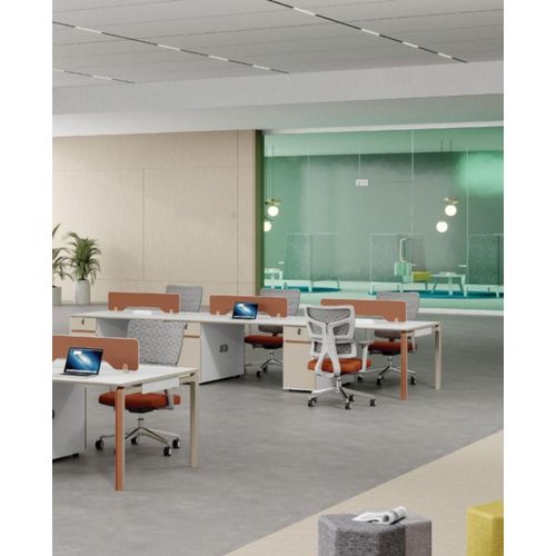 Arbeitsplatz für 6 Personen mit 2x Kommoden Büroeinrichtung Arbeitsplatz Möbel