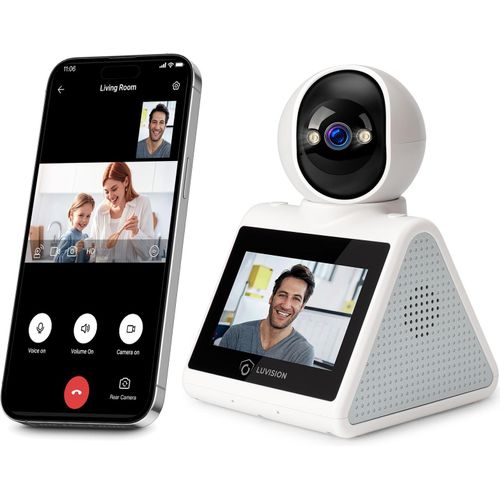 LUVISION PTZ Gegensprechkamera Video Anruf Kamera Telefonkamera WLAN Überwachungskamera Senioren Baby Überwachung Autotracking 4MP