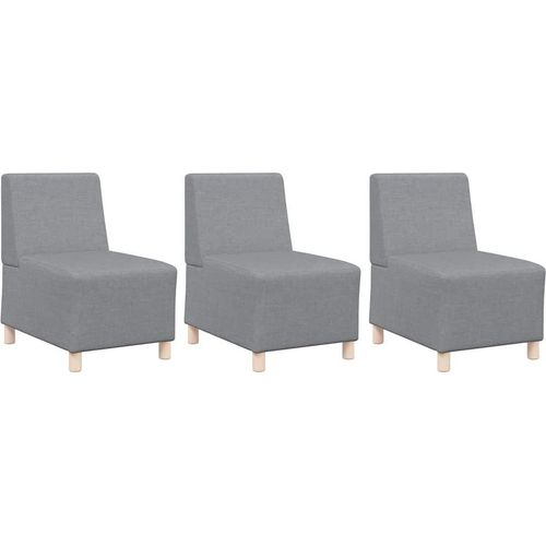 Modulares Armfreies Sofa 3 pcs Hellgrau 55 x 74 x 82 cm Stoff