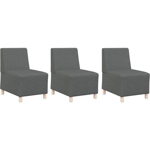 Modulares Armfreies Sofa 3 pcs Dunkelgrau 55 x 74 x 82 cm Stoff