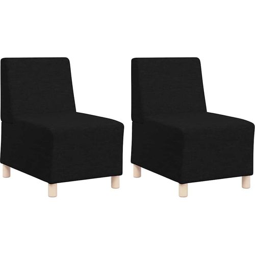 Modulares Armfreies Sofa 2 pcs Schwarz 55 x 74 x 82 cm Stoff