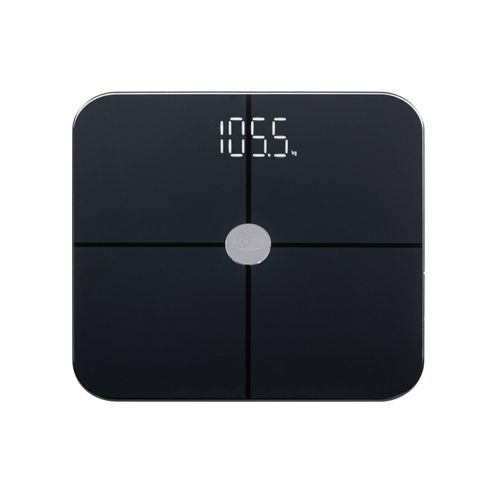 Adler AD 8187 Personenwaage mit Körperanalyse mit App, bis 180 kg, Schwarz