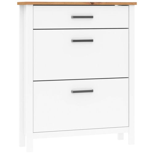 Schuhkipper Sicilia Weiß/Eiche