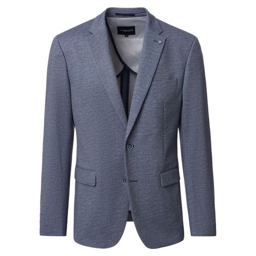 Sakko VENTI "VENTI Sakko uni", Herren, Gr. 48, blau, 60% Polyester, 35% Viskose, 5% Elasthan, Sakkos Sakko