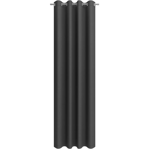 Vorhang NEUTEX FOR YOU "Linessa", grau, B:137cm H:130cm, Jacquard, Polyester, Gardinen, Vorhang, Ösenschal mit Metallösen, Breite 137 cm, nach Maß