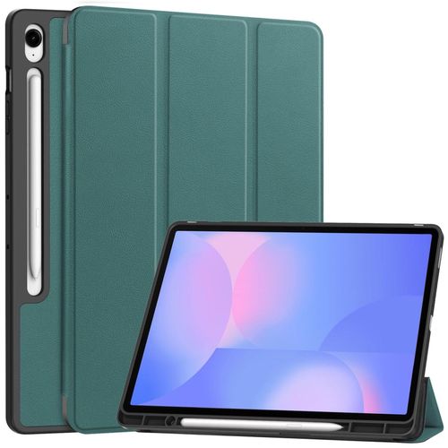 Für Samsung Galaxy Tab S10 FE Plus 3folt Wake UP Smart Tasche Hülle Grün